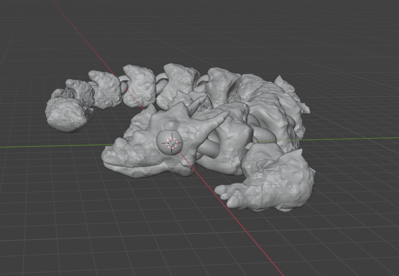 Rock Dragon - print in place - articulated - flexi fidget toy